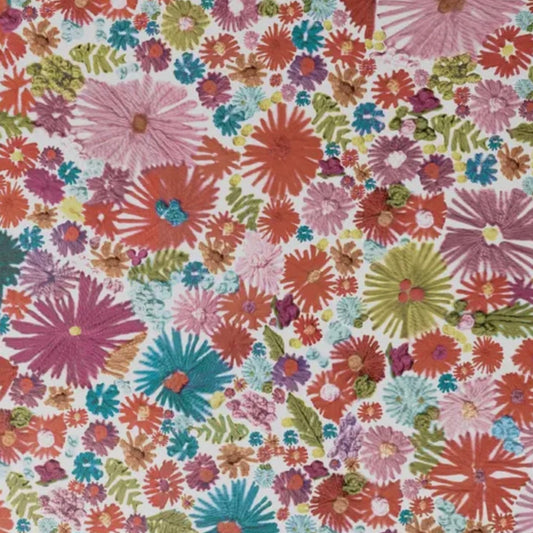 Hand Stitched Blooms Illusion Paper