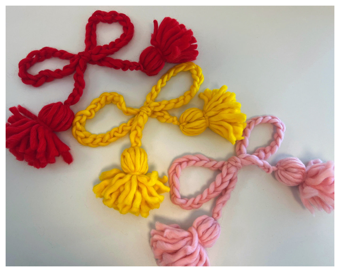 Old School Braided Yarn Bows