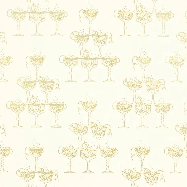 LARGE LUXURY GIFT WRAP KIT GOLD CHAMPAGNE COUPES